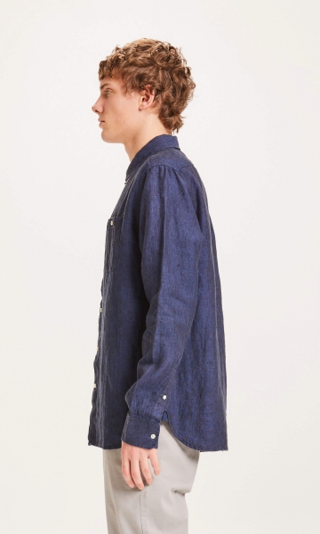 LARCH casual fit heavy linen shirt